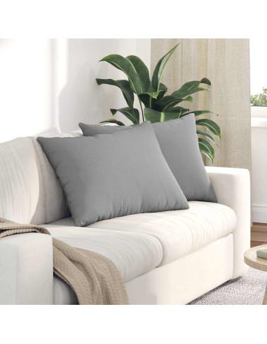 Cuscini da Divano 2 pcs Grigio 70 x 50 cm Tessuto