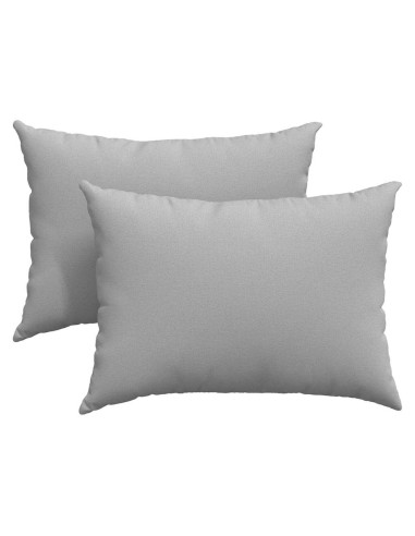 Cuscini da Divano 2 pcs Grigio 70 x 50 cm Tessuto