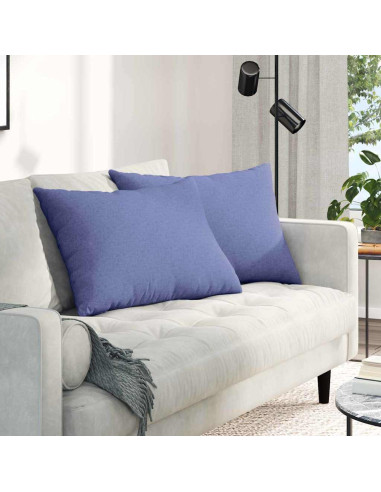 Cuscini da Divano 2 pcs Blu 70 x 50 cm Tessuto