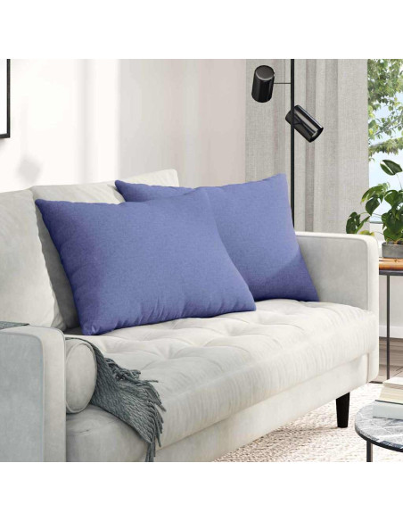Cuscini da Divano 2 pcs Blu 70 x 50 cm Tessuto