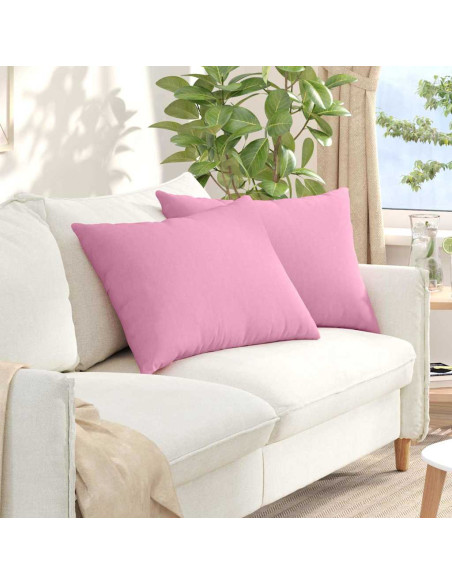 Cuscini da Divano 2 pcs Rosa 70 x 50 cm Tessuto