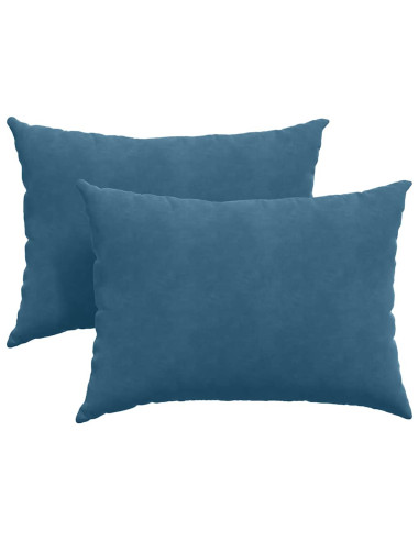 Cuscini da Divano 2 pcs Blu 70 x 50 cm Tessuto in Cords