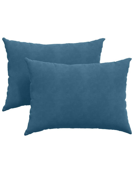 Cuscini da Divano 2 pcs Blu 70 x 50 cm Tessuto in Cords