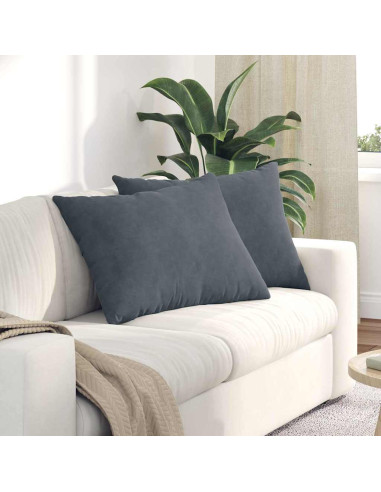 Cuscini da Divano 2 pcs Grigio scuro 70 x 50 cm