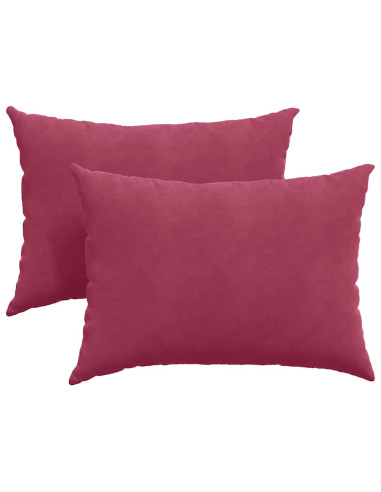 Cuscini da Divano 2 pcs Rosso Vino 70 x 50 cm Tessuto in Cords