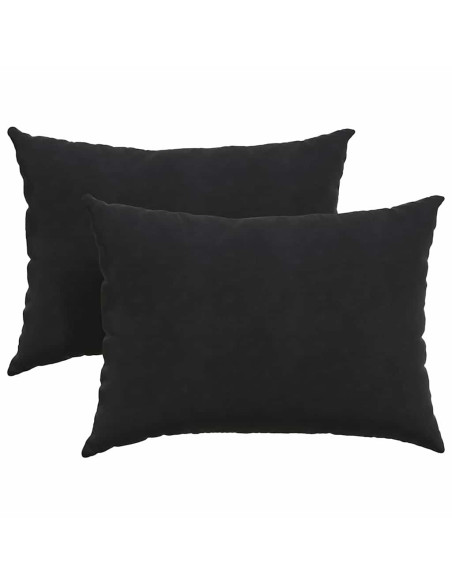 Cuscini da Divano 2 pcs Nero 70 x 50 cm Tessuto in Cords