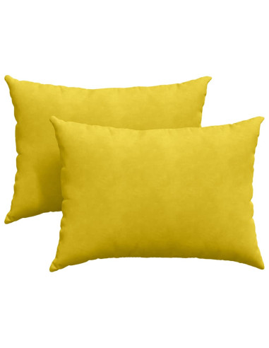 Cuscini da Divano 2 pcs Giallo 70 x 50 cm Tessuto in Cords