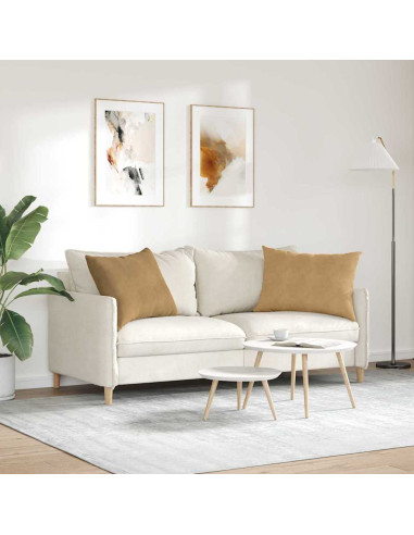 Cuscini da Divano 2 pcs Marrone 70 x 50 cm Tessuto in Cords