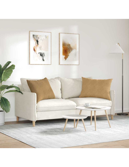 Cuscini da Divano 2 pcs Marrone 70 x 50 cm Tessuto in Cords