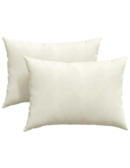 Cuscini da Divano 2 pcs Crema 70 x 50 cm Tessuto in Cords