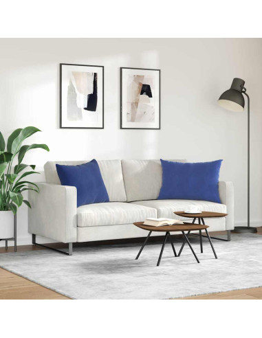 Cuscini da Divano 2 pcs Blu Polizia 70 x 50 cm Tessuto in Cords