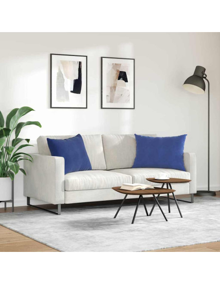 Cuscini da Divano 2 pcs Blu Polizia 70 x 50 cm Tessuto in Cords