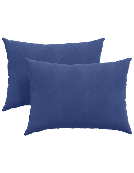 Cuscini da Divano 2 pcs Blu Polizia 70 x 50 cm Tessuto in Cords