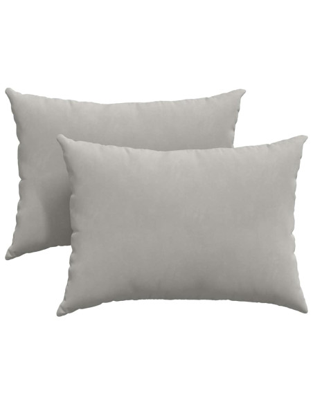Cuscini da Divano 2 pcs Grigio chiaro 70 x 50 cm Tessuto