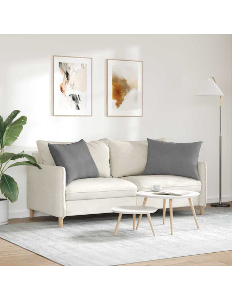 Cuscini da Divano 2 pcs Grigio scuro 70 x 50 cm Tessuto