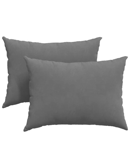 Cuscini da Divano 2 pcs Grigio scuro 70 x 50 cm Tessuto