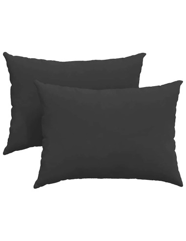 Cuscini da Divano 2 pcs Nero 70 x 50 cm Tessuto