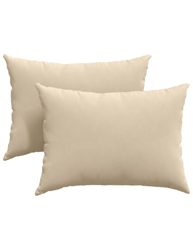 Cuscini da Divano 2 pcs Crema 70 x 50 cm Tessuto