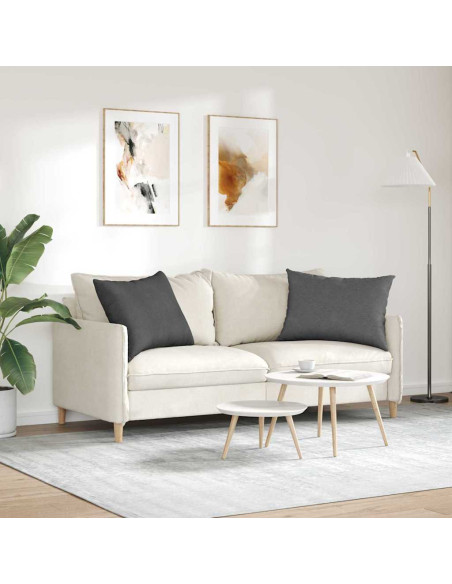 Cuscini da Divano 2 pcs Grigio scuro 70 x 50 cm