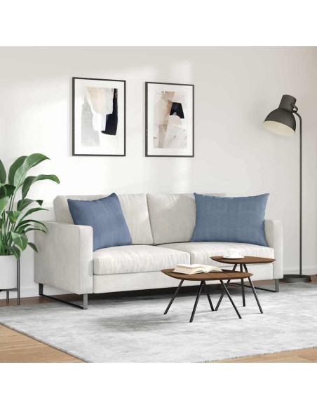 Cuscini da Divano 2 pcs Blu 70 x 50 cm Tessuto in Cords