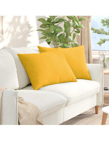 Cuscini da Divano 2 pcs Giallo Chiaro 70 x 50 cm