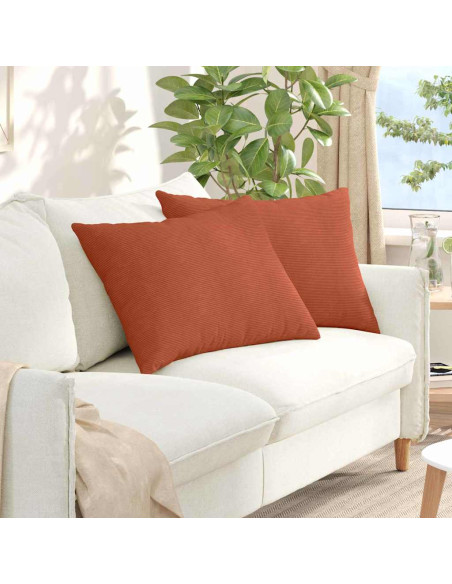 Cuscini da Divano 2 pcs Rosso Arancio 70 x 50 cm