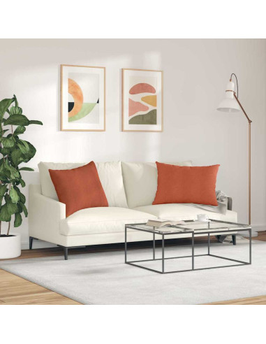 Cuscini da Divano 2 pcs Rosso Arancio 70 x 50 cm