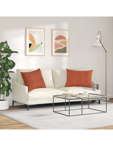 Cuscini da Divano 2 pcs Rosso Arancio 70 x 50 cm