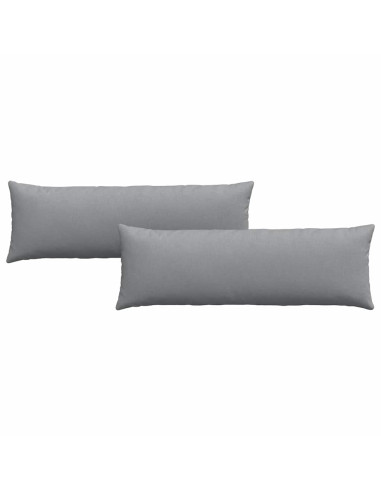 Cuscini da Divano 2 pcs Grigio chiaro 120 x 40 cm Tessuto