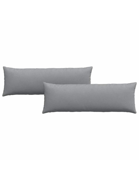Cuscini da Divano 2 pcs Grigio chiaro 120 x 40 cm Tessuto