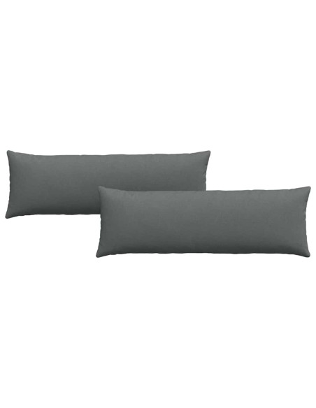 Cuscini da Divano 2 pcs Grigio scuro 120 x 40 cm Tessuto