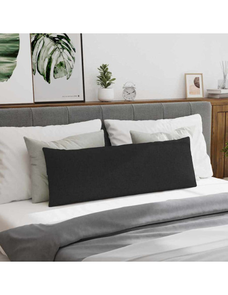 Cuscini da Divano 2 pcs Nero 120 x 40 cm Tessuto