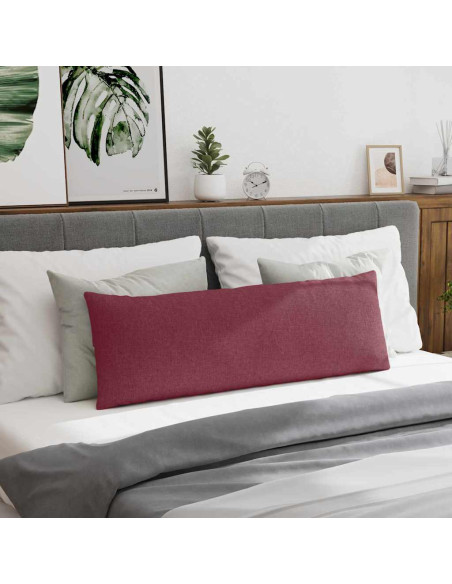 Cuscini da Divano 2 pcs Rosso Vino 120 x 40 cm Tessuto