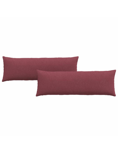 Cuscini da Divano 2 pcs Rosso Vino 120 x 40 cm Tessuto
