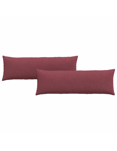 Cuscini da Divano 2 pcs Rosso Vino 120 x 40 cm Tessuto