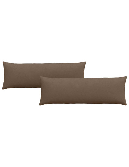 Cuscini da Divano 2 pcs Marrone 120 x 40 cm Tessuto