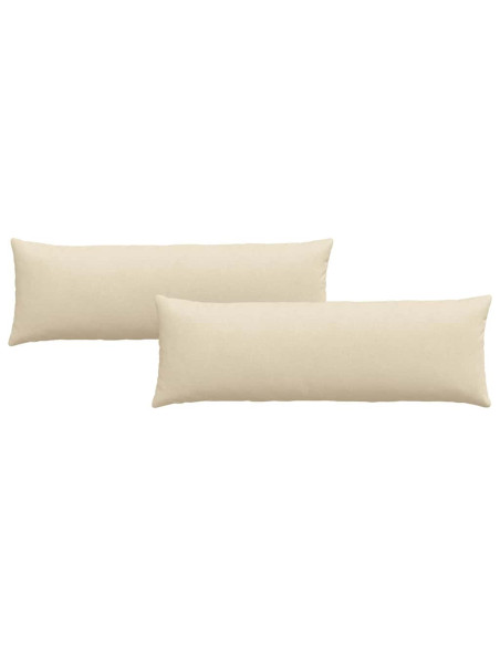 Cuscini da Divano 2 pcs Crema 120 x 40 cm Tessuto
