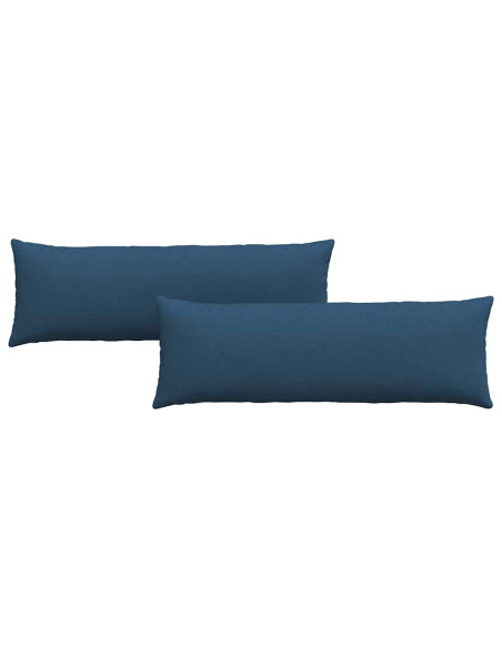 Cuscini da Divano 2 pcs Blu 120 x 40 cm Tessuto