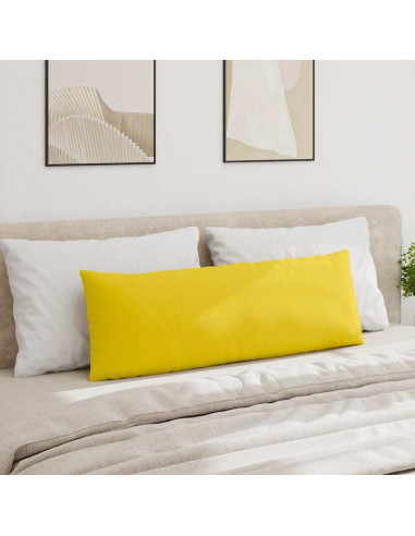 Cuscini da Divano 2 pcs Giallo Chiaro 120 x 40 cm Tessuto