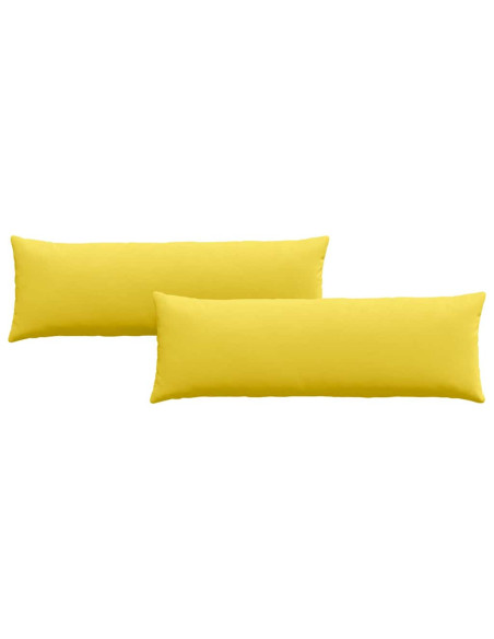 Cuscini da Divano 2 pcs Giallo Chiaro 120 x 40 cm Tessuto