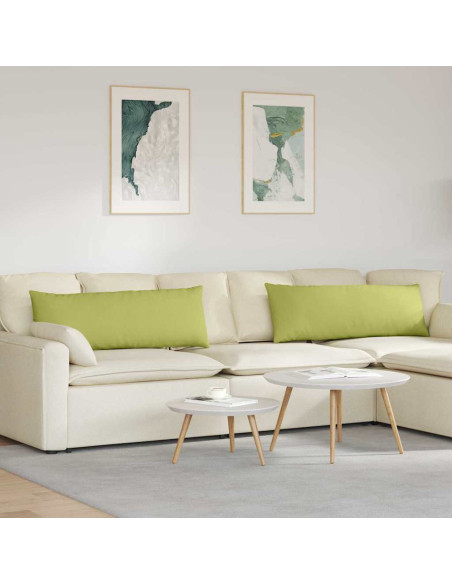 Cuscini da Divano 2 pcs Verde chiaro 120 x 40 cm Tessuto