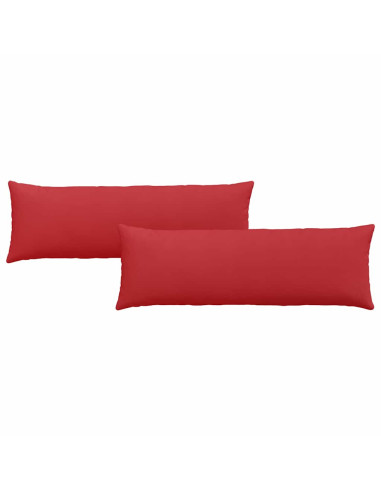 Cuscini da Divano 2 pcs Rosso 120 x 40 cm Tessuto