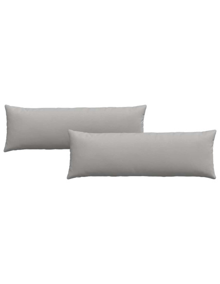 Cuscini da Divano 2 pcs Grigio 120 x 40 cm Tessuto
