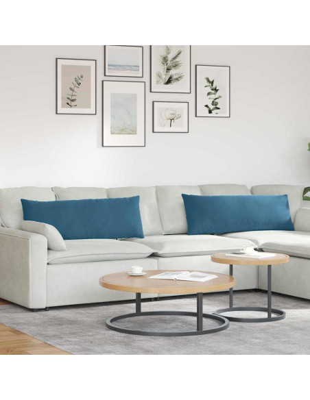 Cuscini da Divano 2 pcs Blu 120 x 40 cm Tessuto in Cords