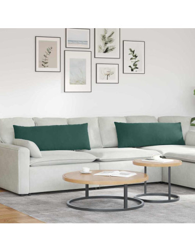Cuscini da Divano 2 pcs Verde Scuro 120 x 40 cm
