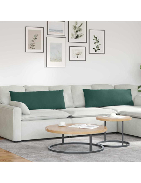 Cuscini da Divano 2 pcs Verde Scuro 120 x 40 cm