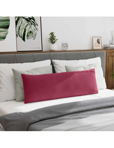 Cuscini da Divano 2 pcs Rosso Vino 120 x 40 cm Tessuto in Cords