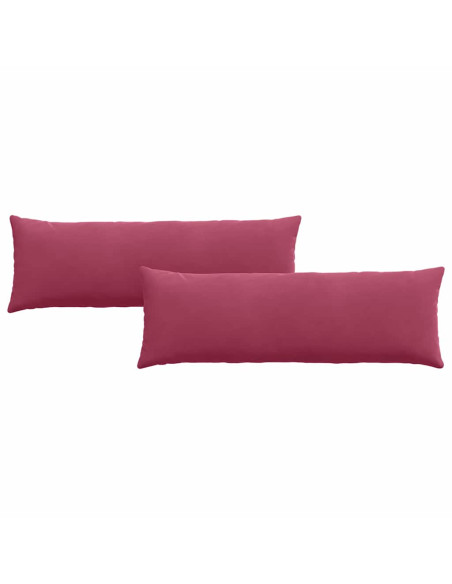 Cuscini da Divano 2 pcs Rosso Vino 120 x 40 cm Tessuto in Cords