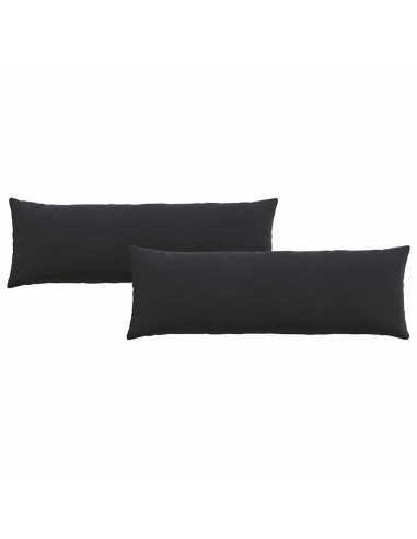 Cuscini da Divano 2 pcs Nero 120 x 40 cm Tessuto in Cords