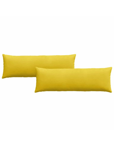 Cuscini da Divano 2 pcs Giallo 120 x 40 cm Tessuto in Cords